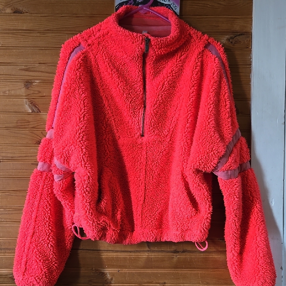 Bright Pink Fleece Pullover